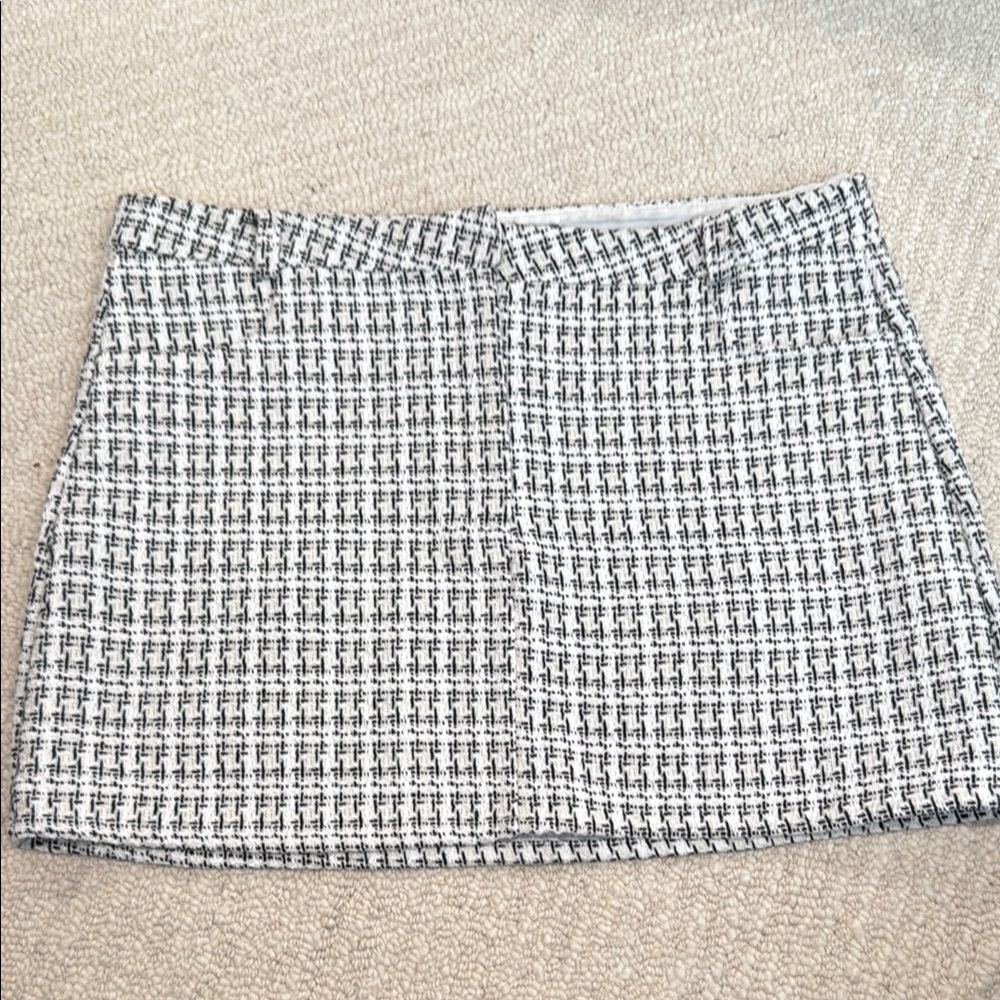 Stoosh Black and White Mini Skirt for Night Out